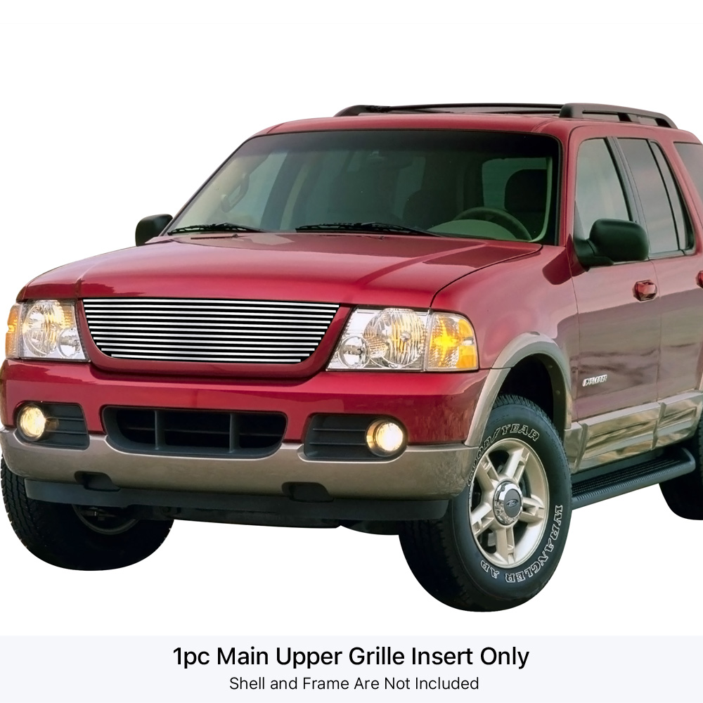 2002-2005 Ford Explorer Not For Sport and Sport Trac MAIN UPPER Stainless Steel Billet Grille
