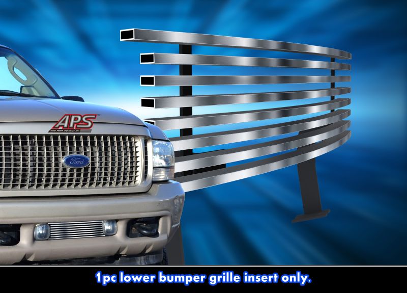 1999-2004 Ford F-250 Super Duty /1999-2004 Ford F-350 Super Duty /1999-2004 Ford F-450 Super Duty /1999-2004 Ford F-550 Super Duty /2000-2004 Ford Excursion LOWER BUMPER Stainless Steel Billet Grille