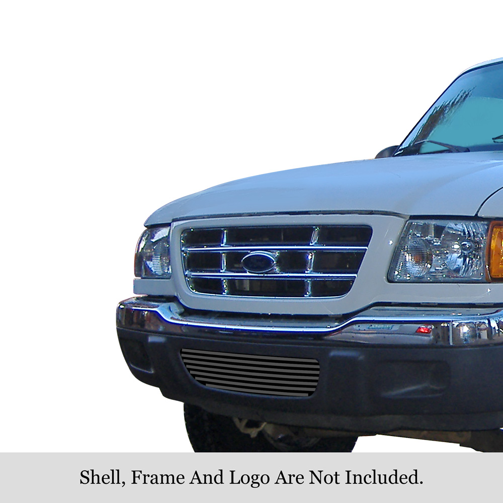 2001-2003 Ford Ranger 2WD/Not For Edge Model LOWER BUMPER Black Stainless Steel Billet Grille
