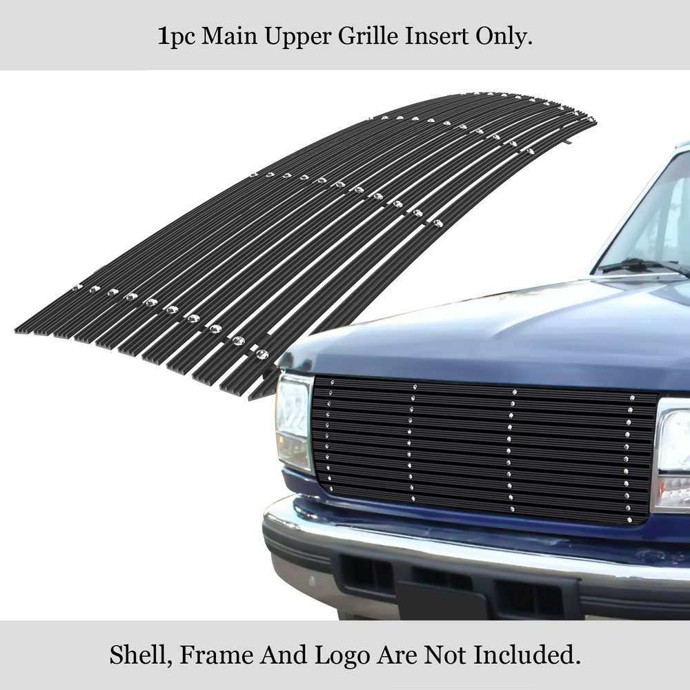 1992-1996 Ford Bronco /1992-1996 Ford F-150 /1992-1996 Ford F-250 /1992-1996 Ford F-350 MAIN UPPER Aluminum Billet Wide Grille