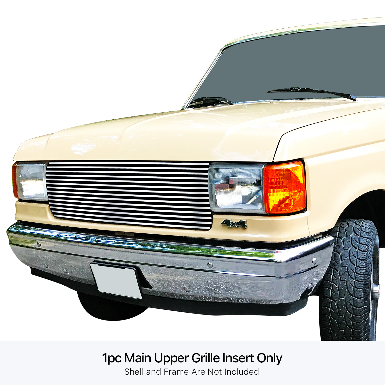 1987-1991 Ford Bronco /1987-1991 Ford F-150 /1987-1991 Ford F-250 /1987-1991 Ford F-350 MAIN UPPER Stainless Steel Billet Grille