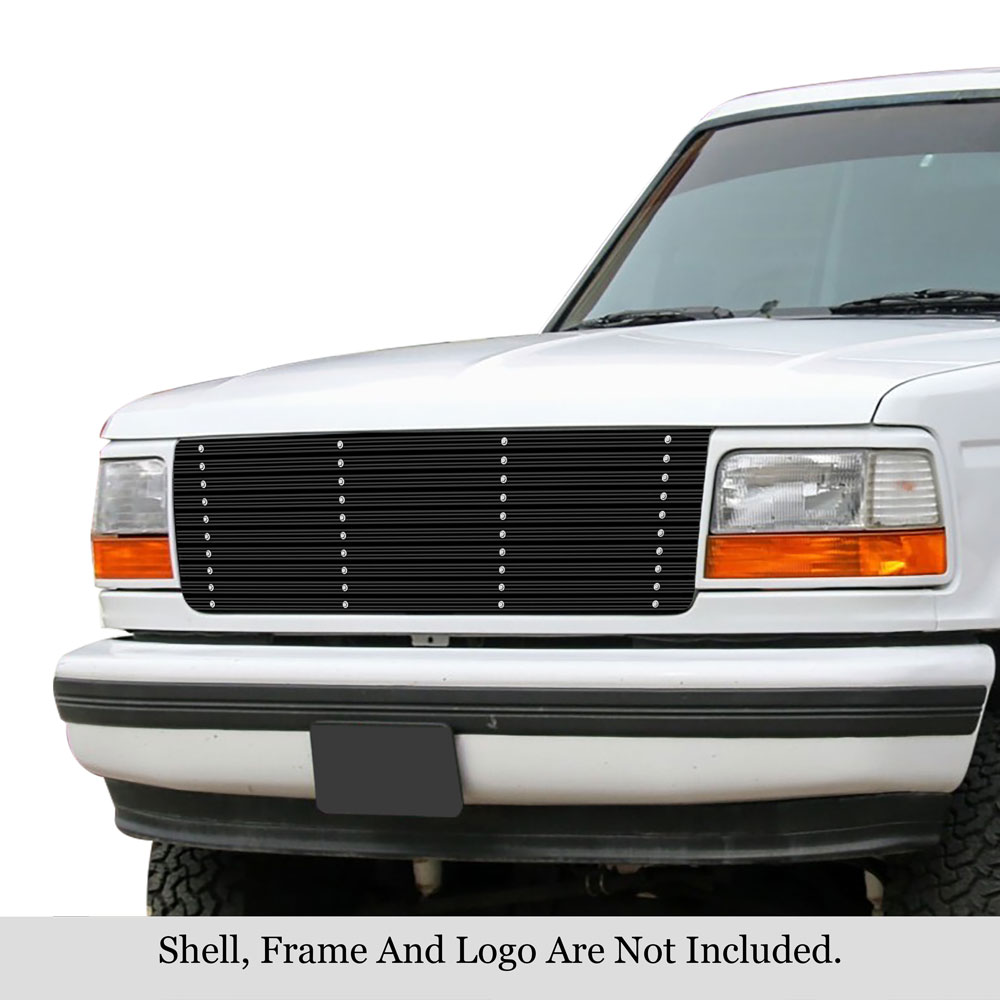 1987-1991 Ford Bronco /1987-1991 Ford F-150 /1987-1991 Ford F-250 /1987-1991 Ford F-350 Main Upper Black Rugged Billet Grille