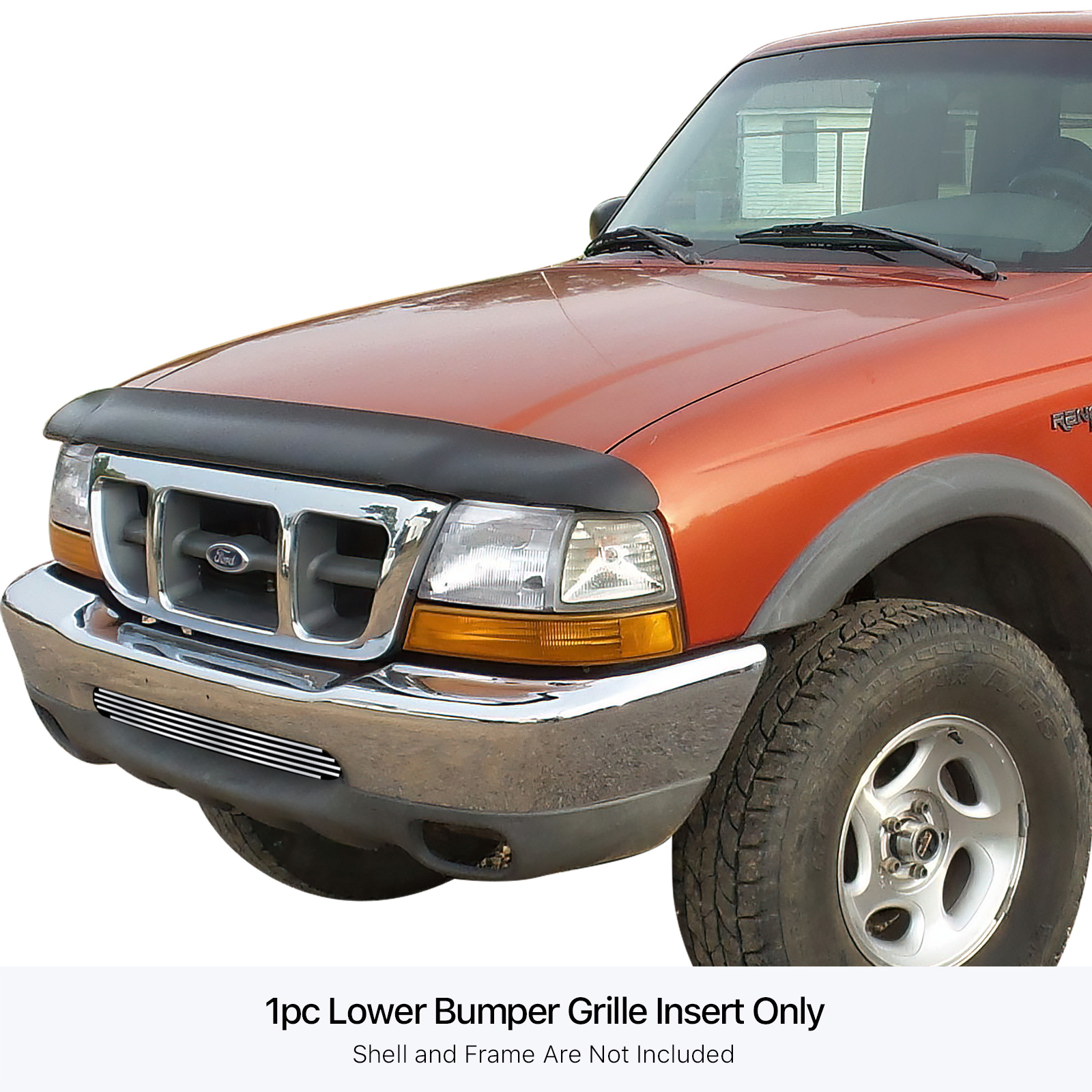 1998-2000 Ford Ranger LOWER BUMPER Stainless Steel Billet Grille