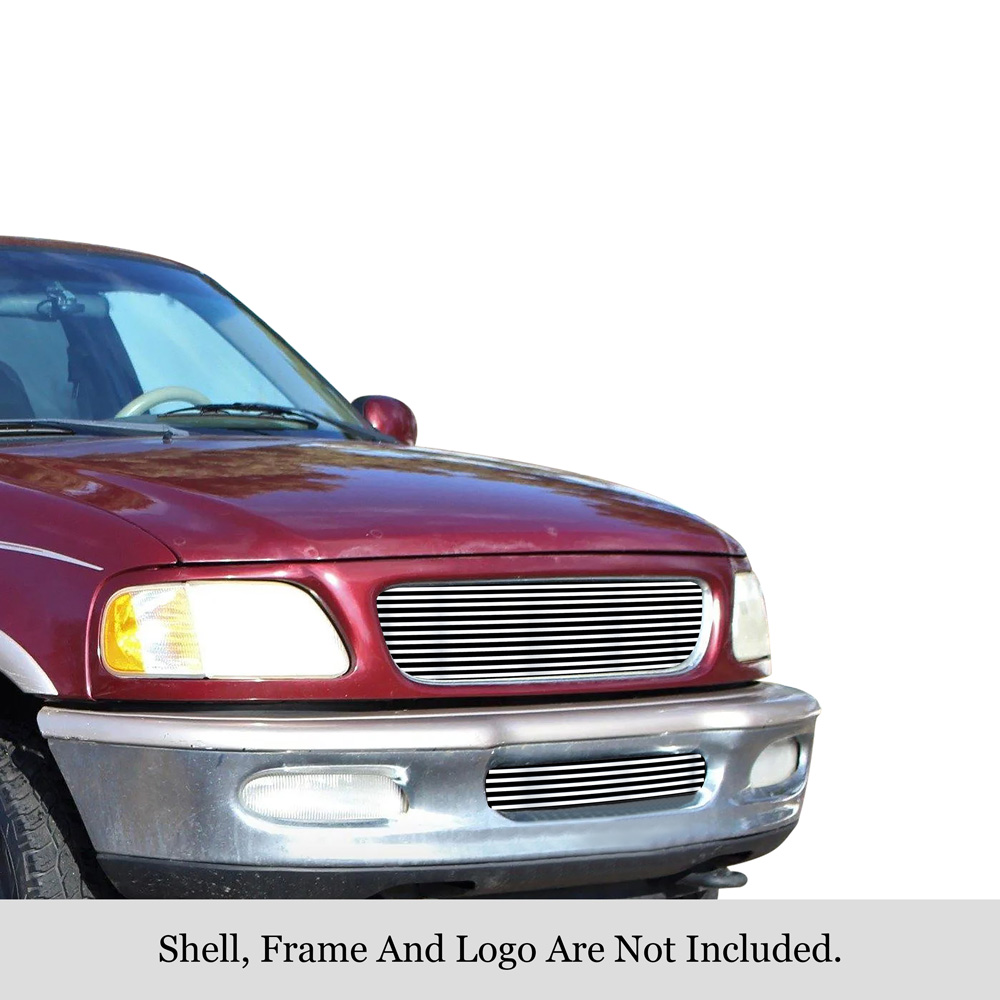 1997-1998 Ford Expedition /1997-1998 Ford F-150 4WD Bar Style MAIN UPPER + LOWER BUMPER Aluminum Billetuminum Billet Grille