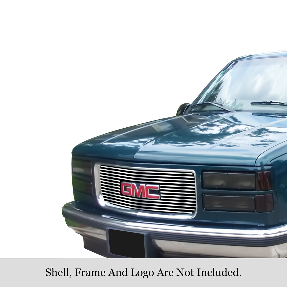 1994-1998 GMC C/K Pickup  with Stacked Lights/1994-1999 GMC Suburban  Composite Plastic Lights/1994-1998 GMC Yukon MAIN UPPER Stainless Steel Billet Grille