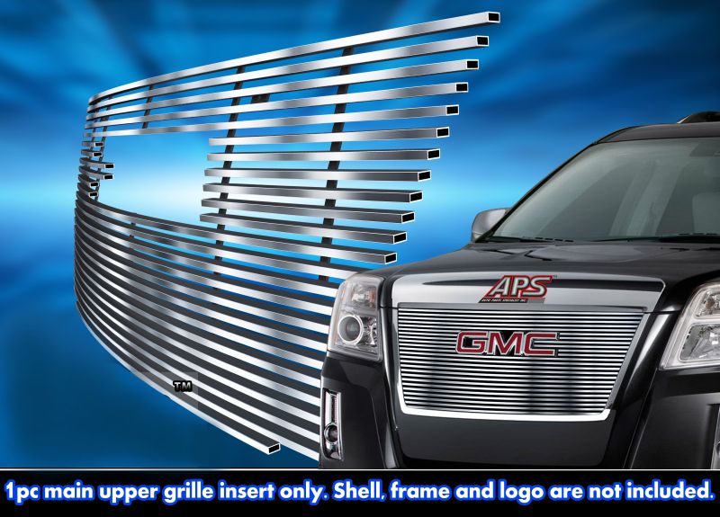 2010-2015 GMC Terrain 1 PC With Logo Show MAIN UPPER Stainless Steel Billet Grille