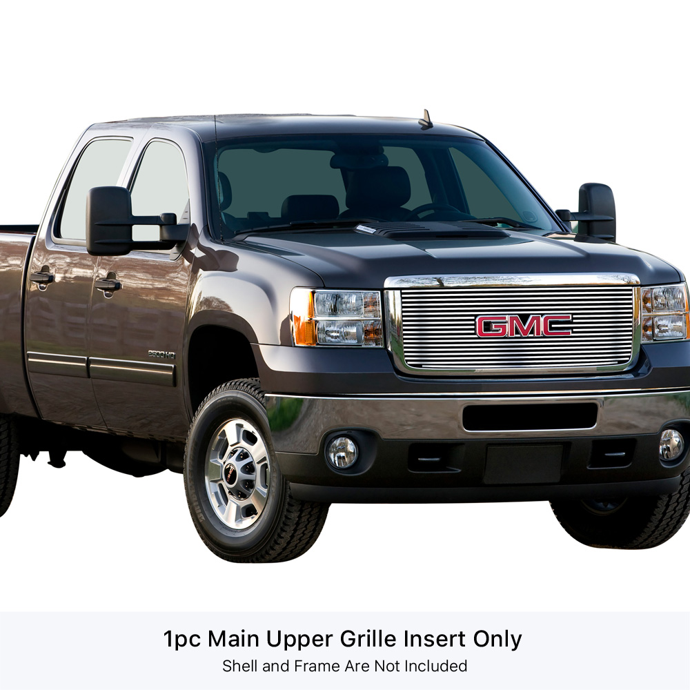 2011-2014 GMC Sierra 2500 HD Not For Denali With Logo Show/2011-2014 GMC Sierra 3500 HD Not For Denali With Logo Show MAIN UPPER Stainless Steel Billet Grille