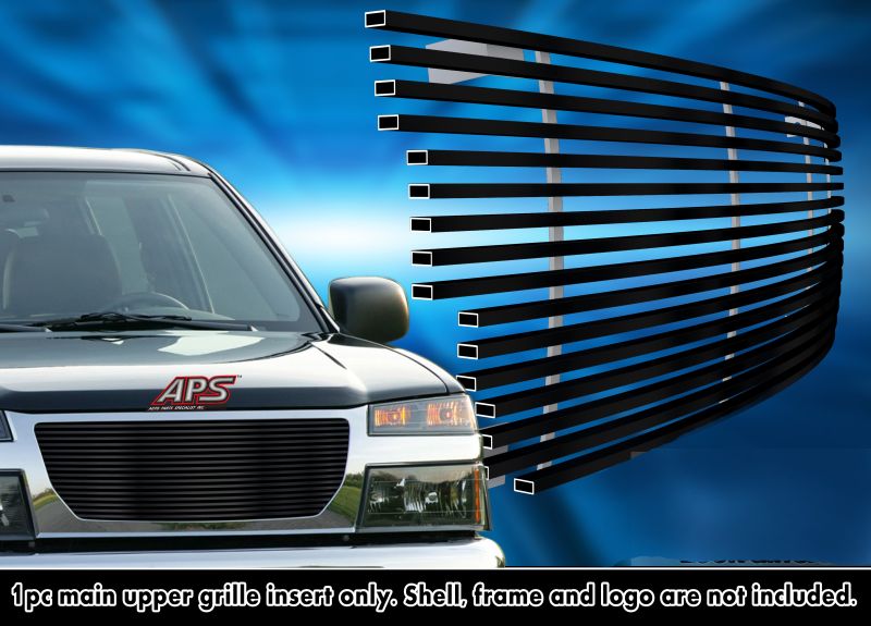 2004-2012 GMC Canyon MAIN UPPER Black Stainless Steel Billet Grille