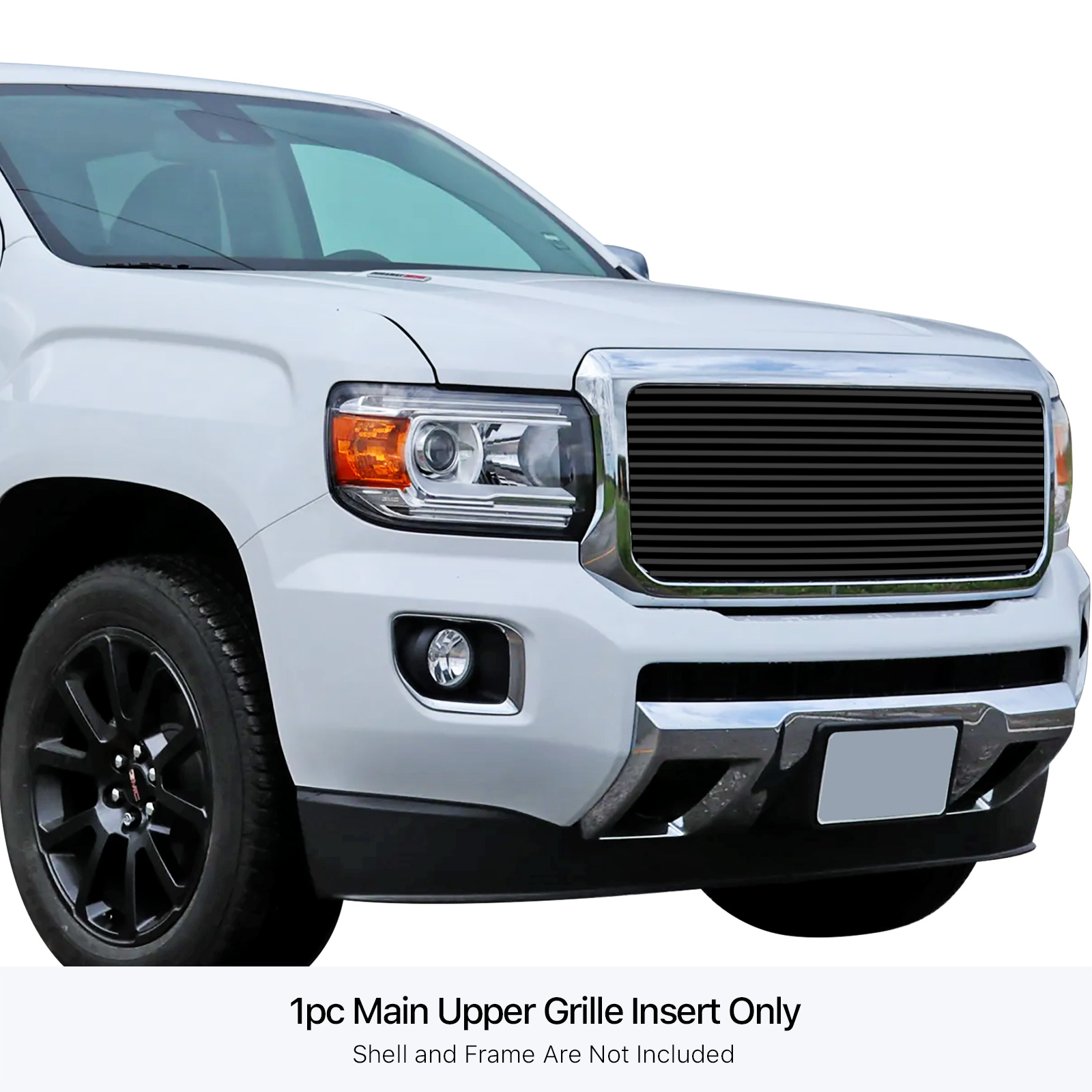 2015-2020 GMC Canyon MAIN UPPER Black Stainless Steel Billet Grille