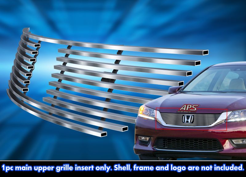 2013-2015 Honda Accord Sedan MAIN UPPER Stainless Steel Billet Grille