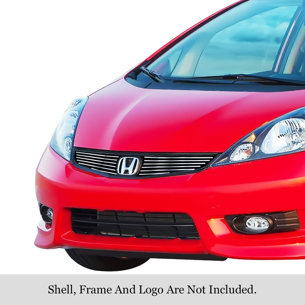 2012-2013 Honda Fit Base Model with logo show MAIN UPPER Stainless Steel Billet Grille