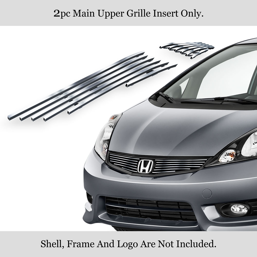 2012-2013 Honda Fit Sport With Logo Show MAIN UPPER Stainless Steel Billet Grille