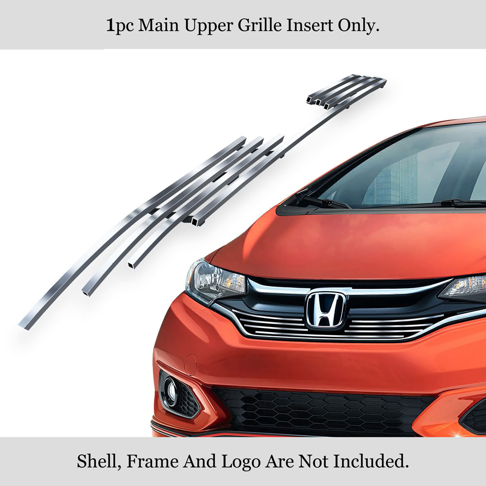 2018-2019 Honda Fit with logo show MAIN UPPER Stainless Steel Billet Grille