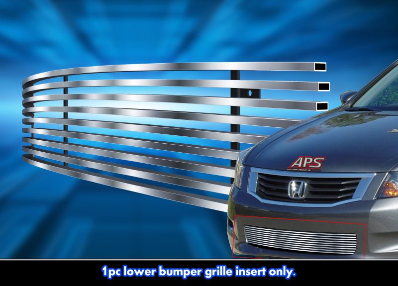 2008-2010 Honda Accord Sedan Not For V6 LOWER BUMPER Stainless Steel Billet Grille