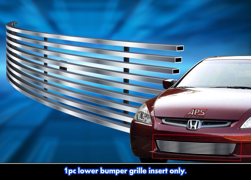 2003-2005 Honda Accord Sedan Without Fog Lights LOWER BUMPER Stainless Steel Billet Grille