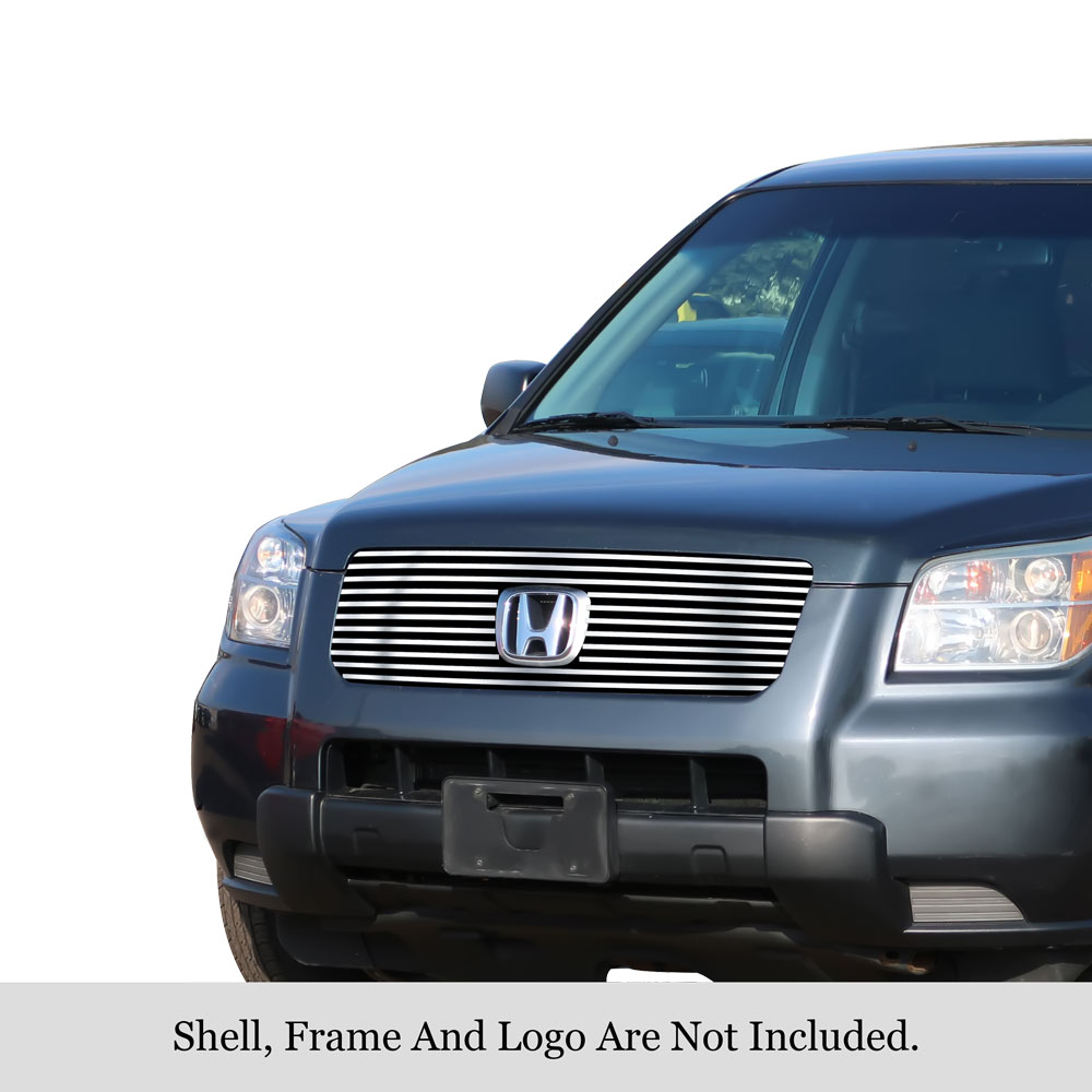 2006-2008 Honda Pilot With Logo Show MAIN UPPER Stainless Steel Billet Grille