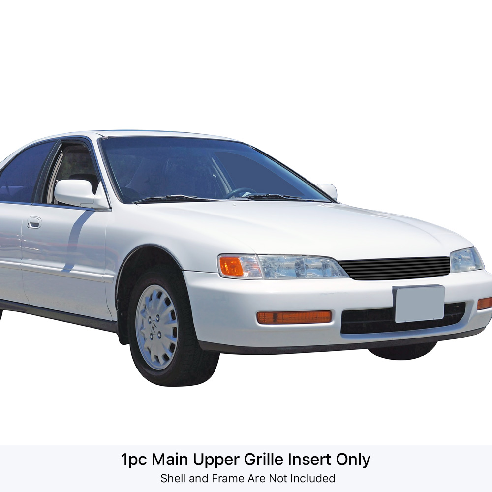 1994-1997 Honda Accord MAIN UPPER Black Stainless Steel Billet Grille
