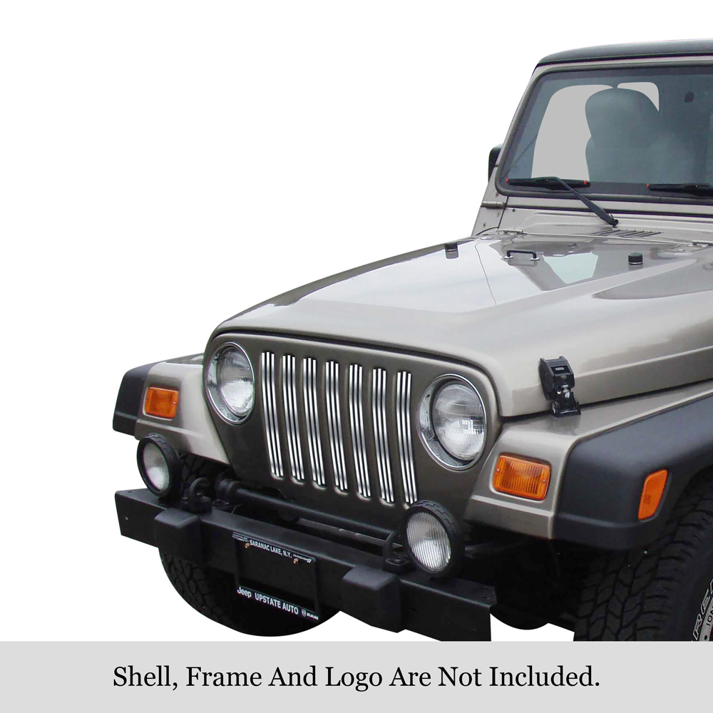 1997-2006 Jeep Wrangler MAIN UPPER Stainless Steel Billet Grille