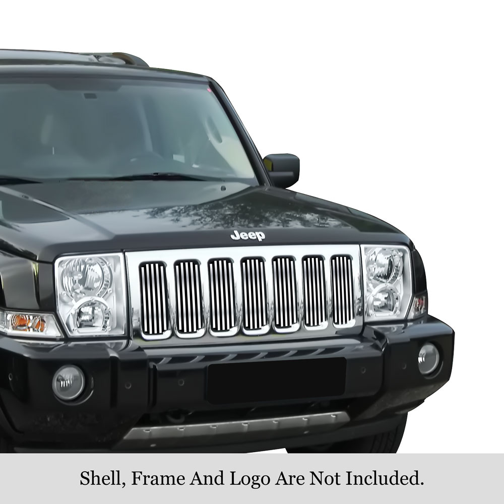 2006-2010 Jeep Commander Main Upper Stainless Steel Billet Grille