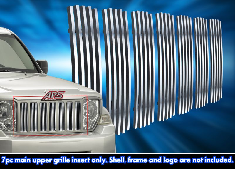 2008-2012 Jeep Liberty MAIN UPPER Stainless Steel Billet Grille