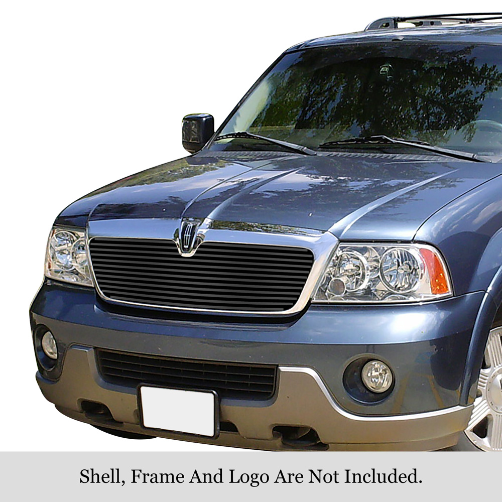 2003-2004 Lincoln Navigator MAIN UPPER Black Stainless Steel Billet Grille