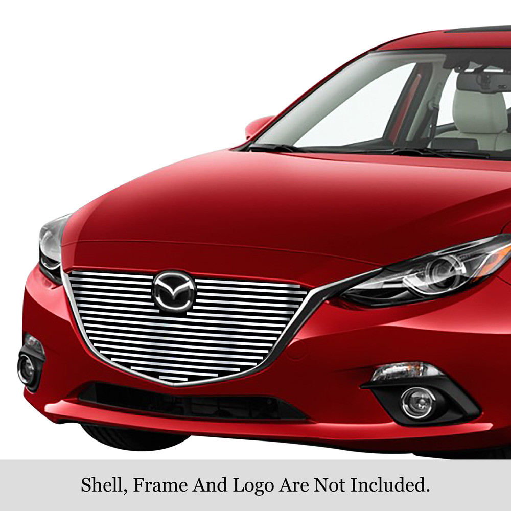 2014-2016 Mazda Mazda 3 MAIN UPPER Stainless Steel Billet Grille