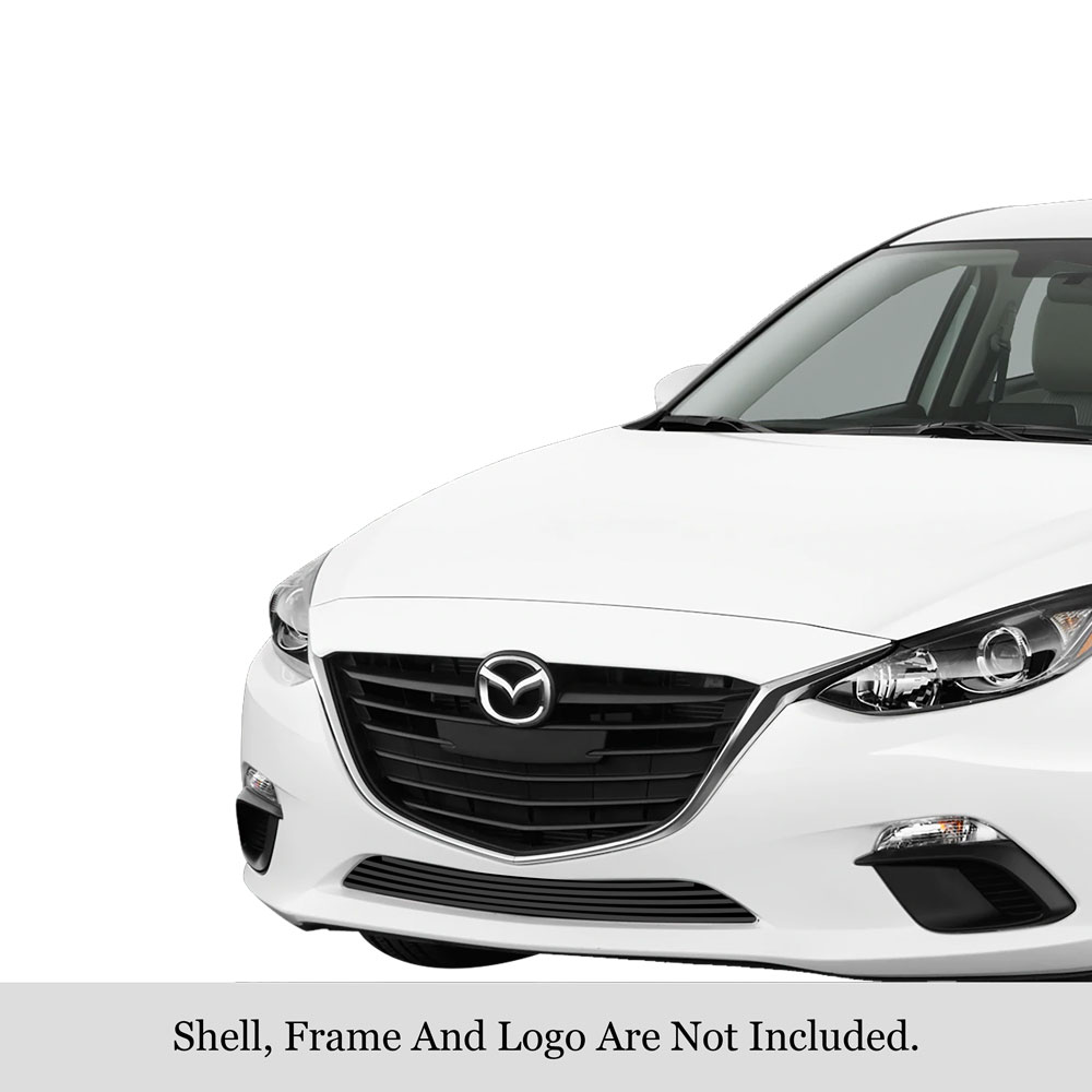 2014-2016 Mazda Mazda 3 LOWER BUMPER Black Stainless Steel Billet Grille