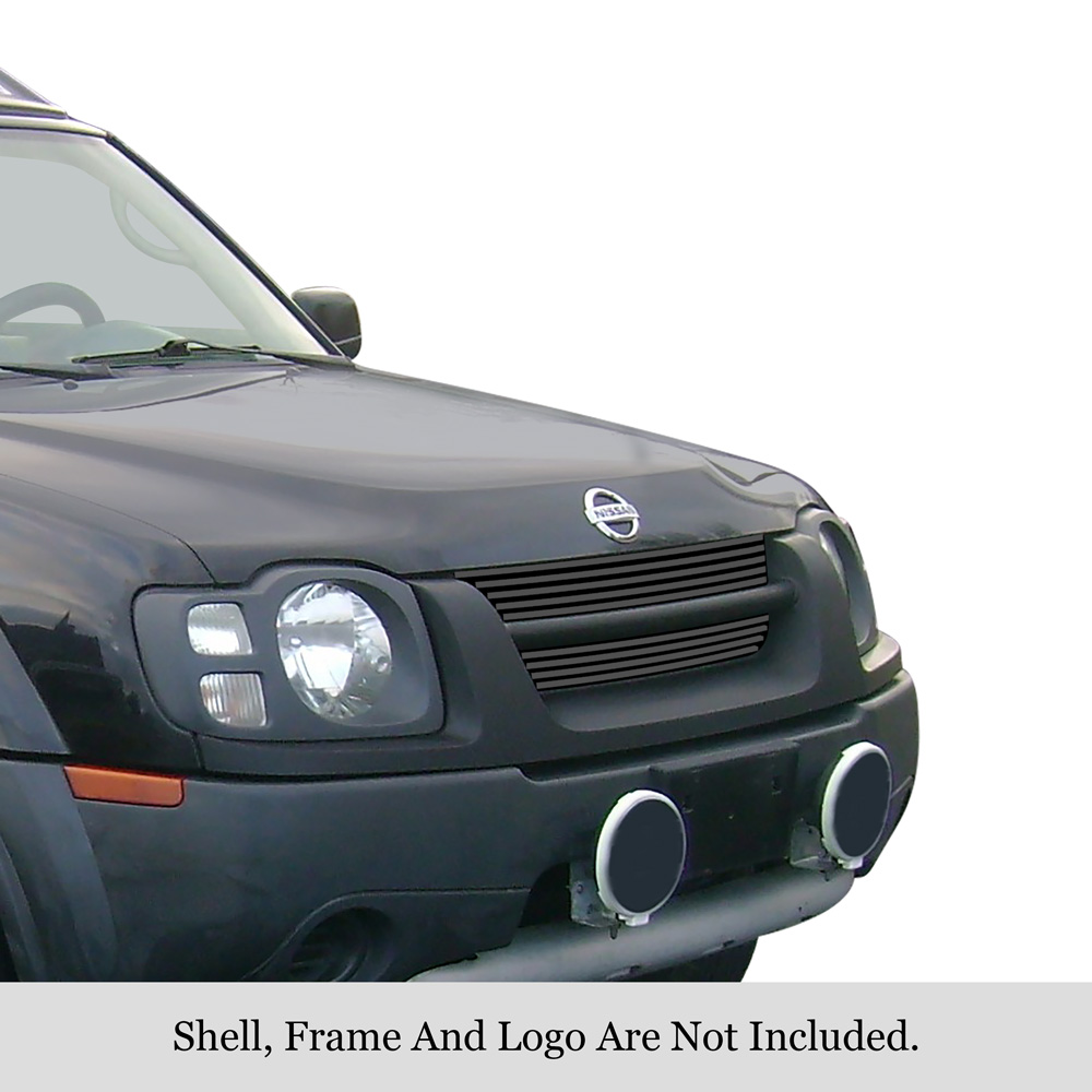 2002-2004 Nissan Xterra MAIN UPPER Black Stainless Steel Billet Grille