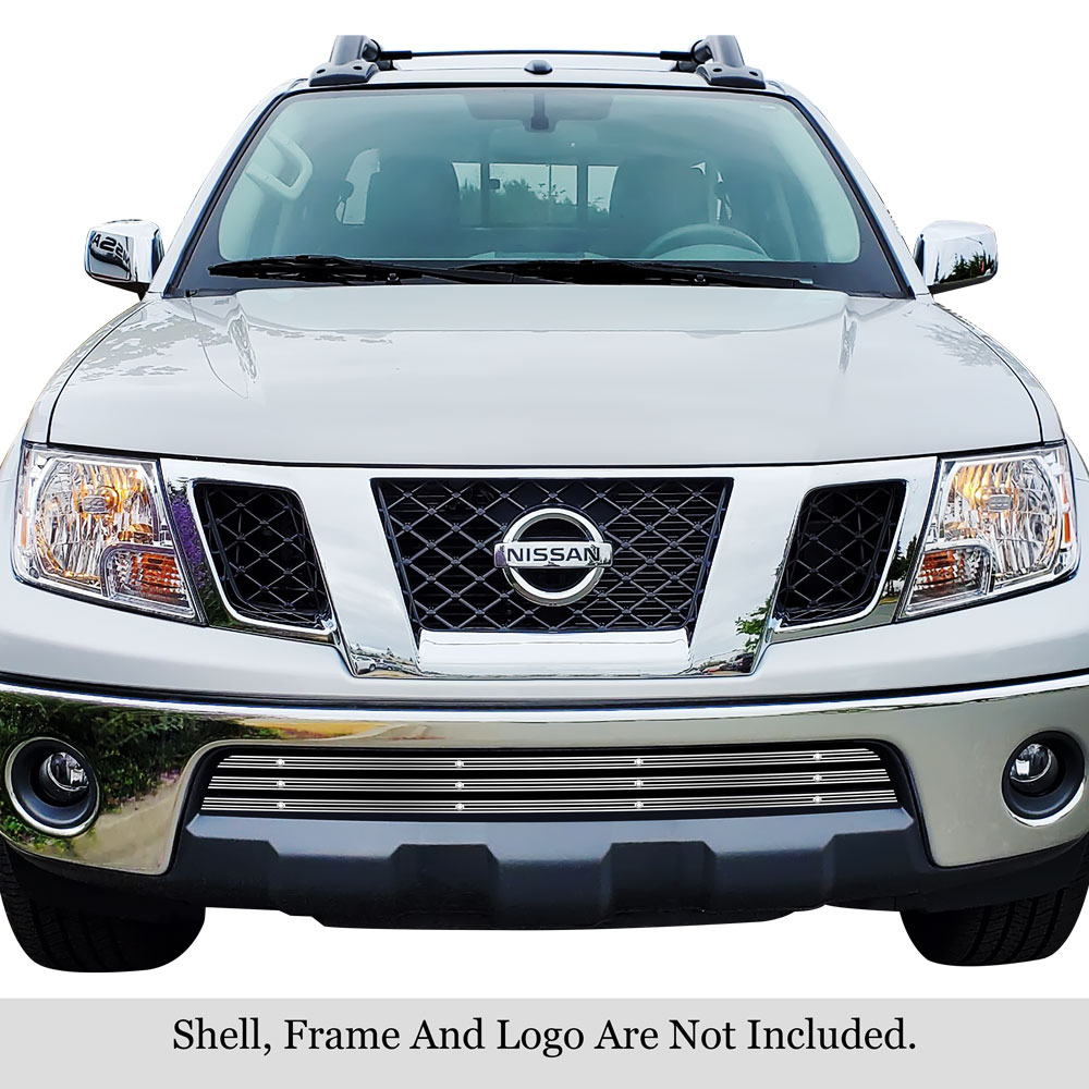 2005-2008 Nissan Frontier All Model/2009-2021 Nissan Frontier (Only Fit Model With Chrome Bumper Not Fit Pro-4X Model)/2005-2007 Nissan Pathfinder Lower Bumper Rugged Billet Grille