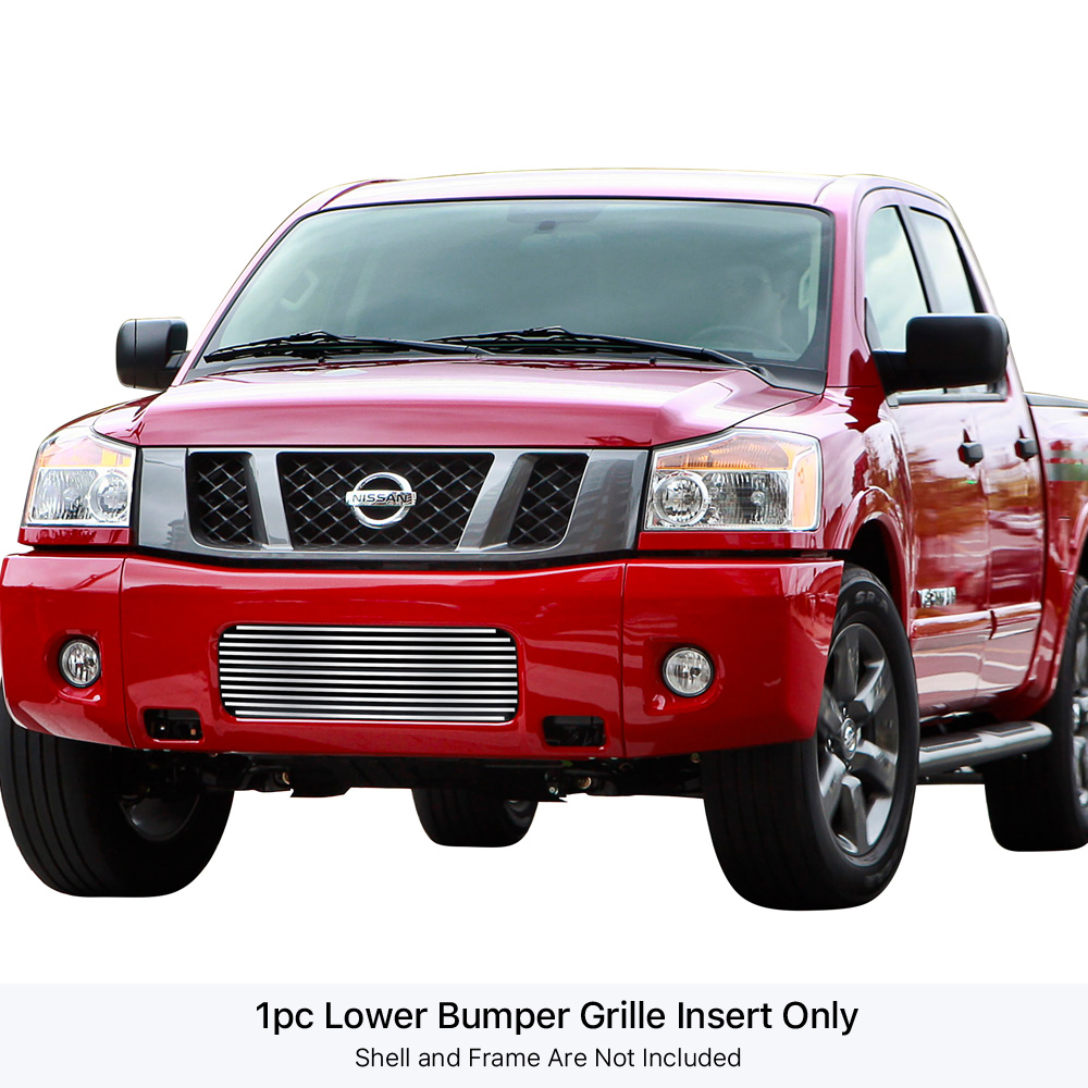 2008-2015 Nissan Titan Lower Bumper Stainless Steel Billet Grille