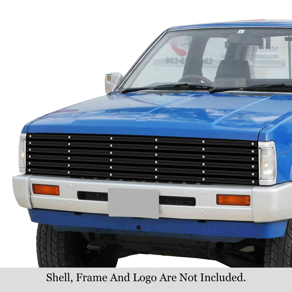1986-1997 Nissan Pickup With/S. Beam Type H/Lamps - Requires Headlamps Recess Main Upper Black Rugged Billet Grille