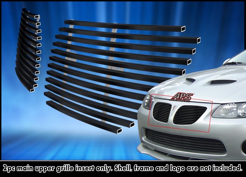 2004-2006 Pontiac GTO MAIN UPPER Black Stainless Steel Billet Grille
