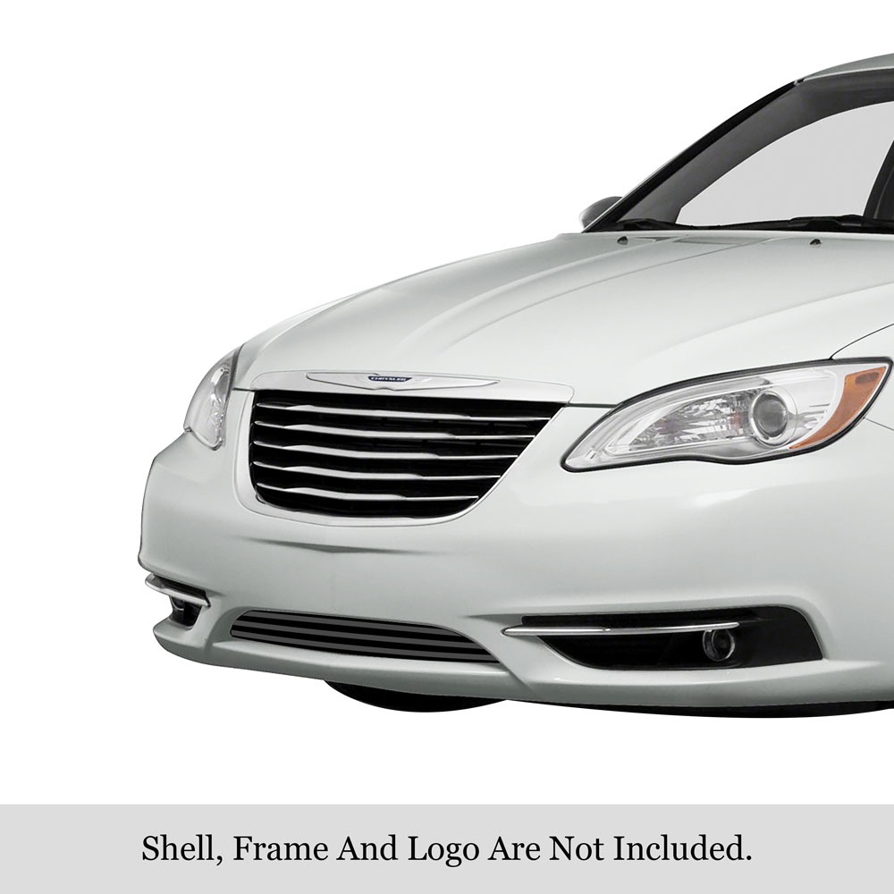 2011-2014 Chrysler 200 LOWER BUMPER Black Stainless Steel Billet Grille