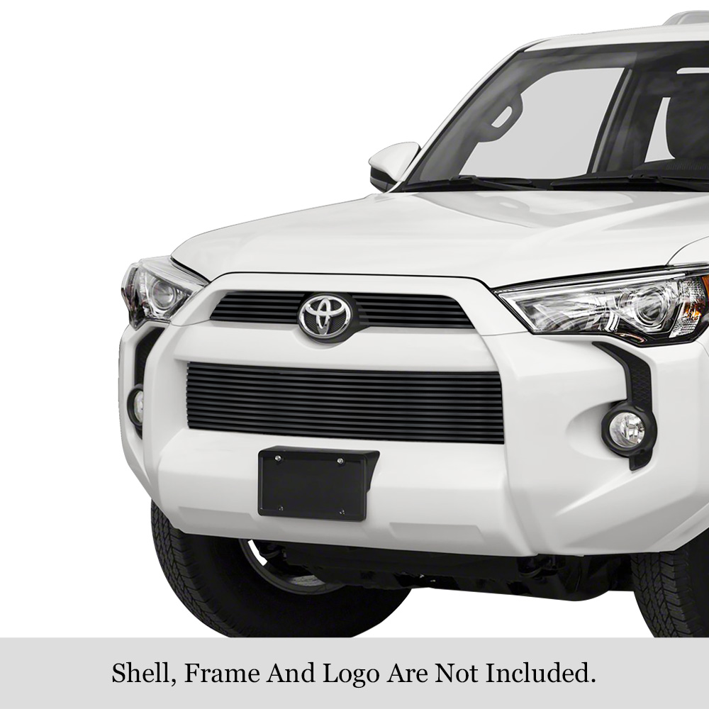 2014-2019 Toyota 4Runner Not For Limited Edition MAIN UPPER + LOWER BUMPER Black Stainless Steel Billet Grille