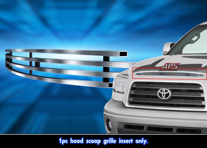2007-2009 Toyota Tundra TOP PANEL HOOD SCOOP Stainless Steel Billet Grille