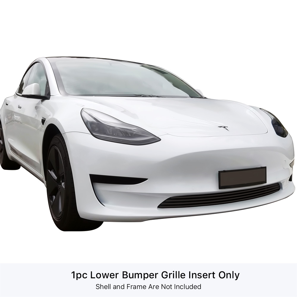 2017-2023 Tesla Model 3 LOWER BUMPER Black Stainless Steel Billet Grille