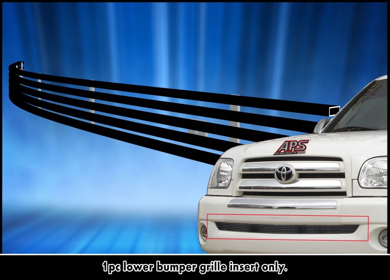 2003-2006 Toyota Tundra LOWER BUMPER Black Stainless Steel Billet Grille