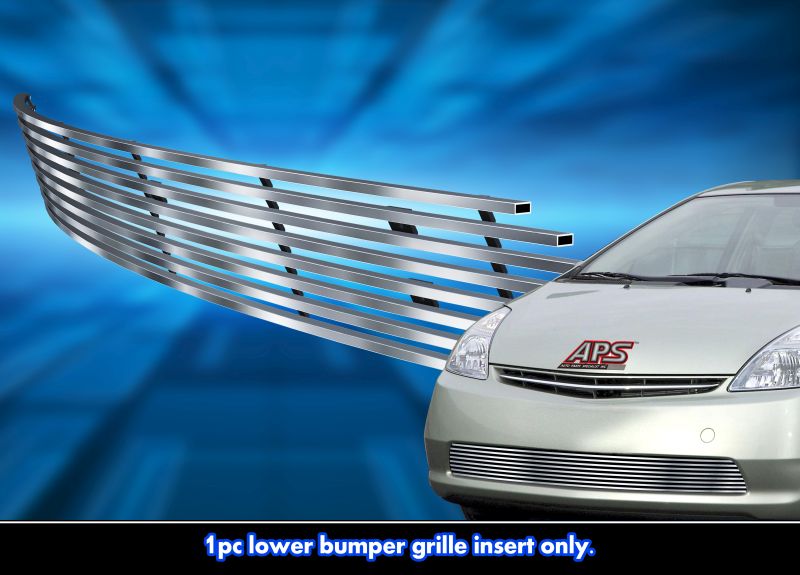 2006-2009 Toyota Prius With Fog Light Covered LOWER BUMPER Stainless Steel Billet Grille