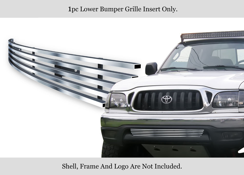 2001-2004 Toyota Tacoma Only for Prerunner and 4WD LOWER BUMPER Stainless Steel Billet Grille