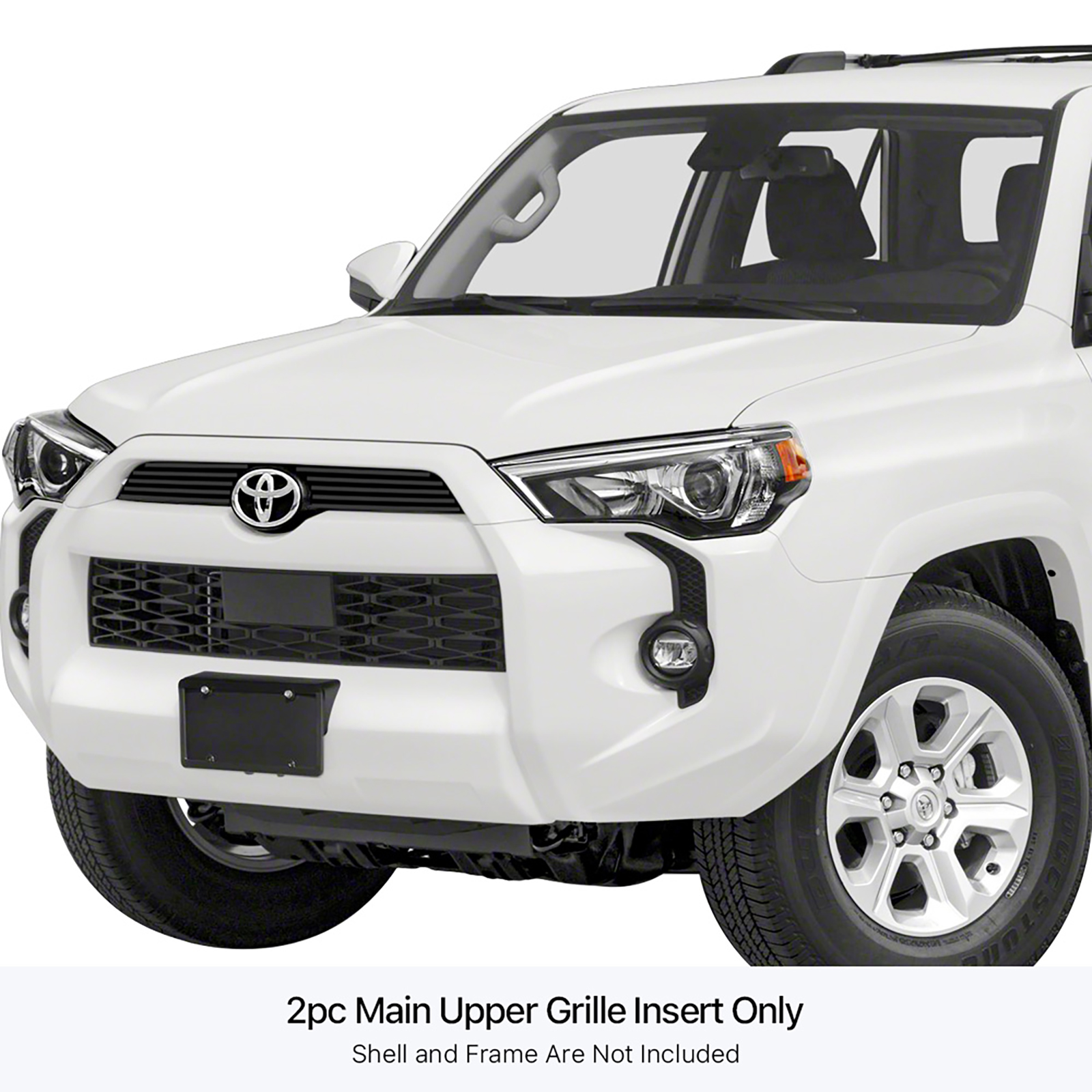 2020-2024 Toyota 4Runner Not For Limited Edition MAIN UPPER Black Stainless Steel Billet Grille