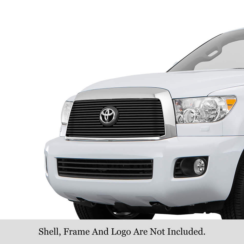 2008-2017 Toyota Sequoia Main Upper Black Stainless Steel Billet Grille