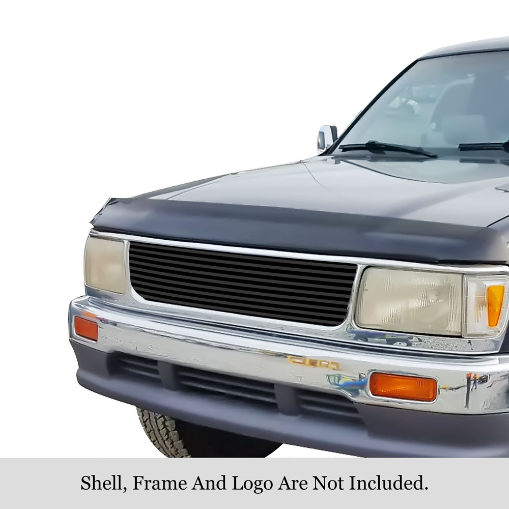 1993-1999 Toyota T-100 Pickup Main Upper Black Stainless Steel Billet Grille