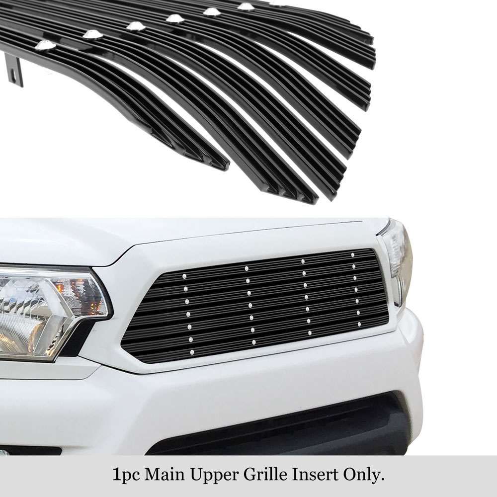 2012-2015 Toyota   Tacoma MAIN UPPER Black Rugged Billet Grille