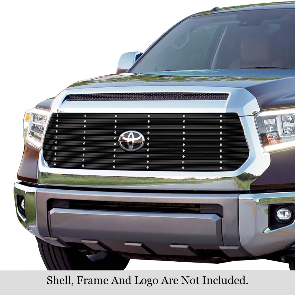 2018-2019 Toyota Tundra with front sensor TSS MAIN UPPER Black Rugged Billet Grille