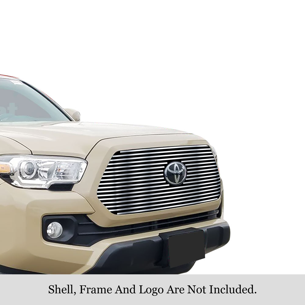 2018-2019 Toyota Tacoma with front sensor TSS MAIN UPPER Stainless Steel Billet Grille