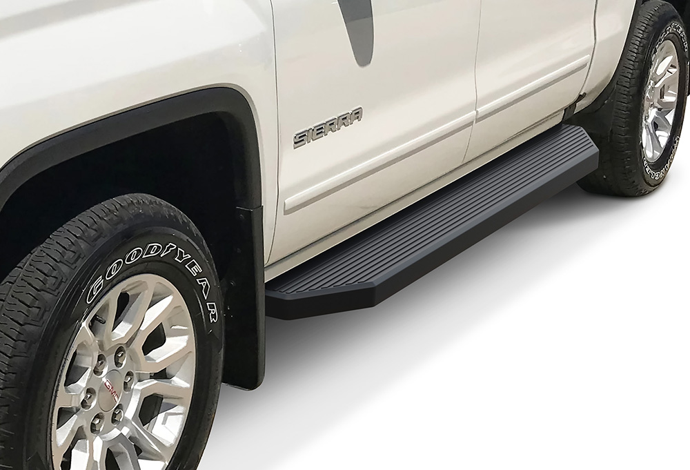 2007-2018 Chevy Silverado/ GMC Sierra 1500 Crew Cab 2007-2019 Chevy Silverado/ GMC Sierra 2500 HD/3500 HD Crew Cab (Incl. Diesel Models With DEF Tanks|Not for 2007 Classic Model) Both Sides Running Board-H Series
