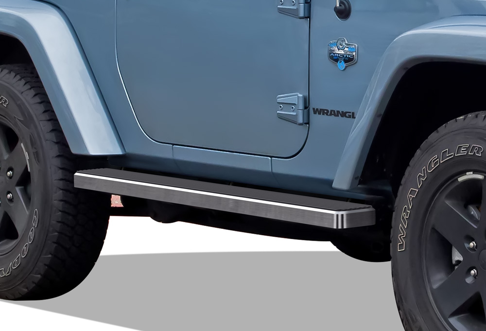 2007-2018 Jeep Wrangler JK 2-Door(Factory sidesteps or rock rails have to be removed) Both Sides iStep 5 Inch Stainless Steel