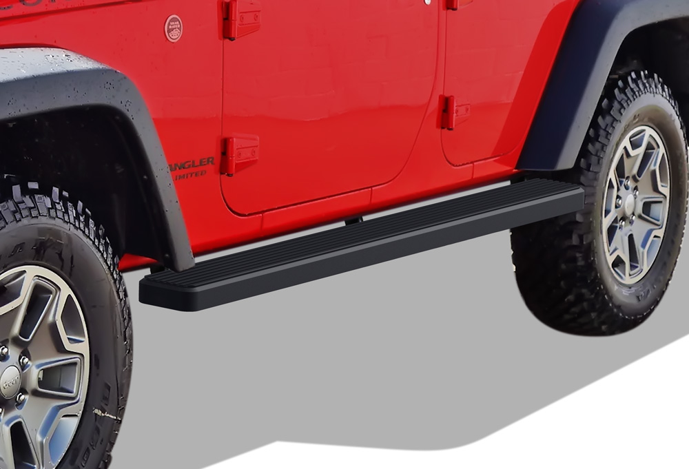 2007-2018 Jeep Wrangler JK 4-Door(Factory sidesteps or rock rails have to be removed) Both Sides iStep 5 Inch Stainless Steel