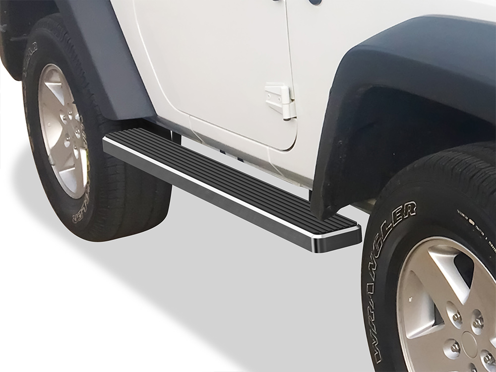 2007-2018 Jeep Wrangler JK 2-Door(Factory sidesteps or rock rails have to be removed) Both Sides iStep 6 Inch Stainless Steel