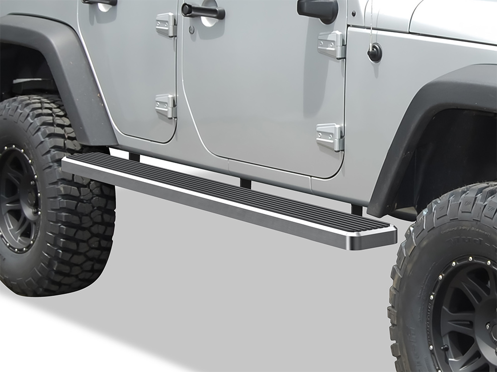 2007-2018 Jeep Wrangler JK 4-Door(Factory sidesteps or rock rails have to be removed) Both Sides iStep 6 Inch Stainless Steel